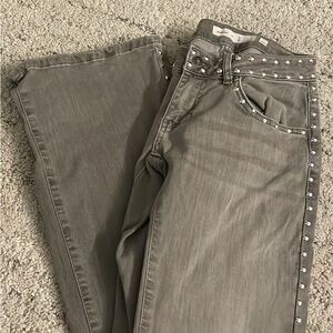 Subdued Gray Studded Jeans